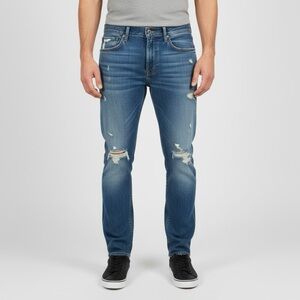 Vintage Levi's Men's 511 Slim Fit Blue Jeans Distressed Pants Cotton W34 L30